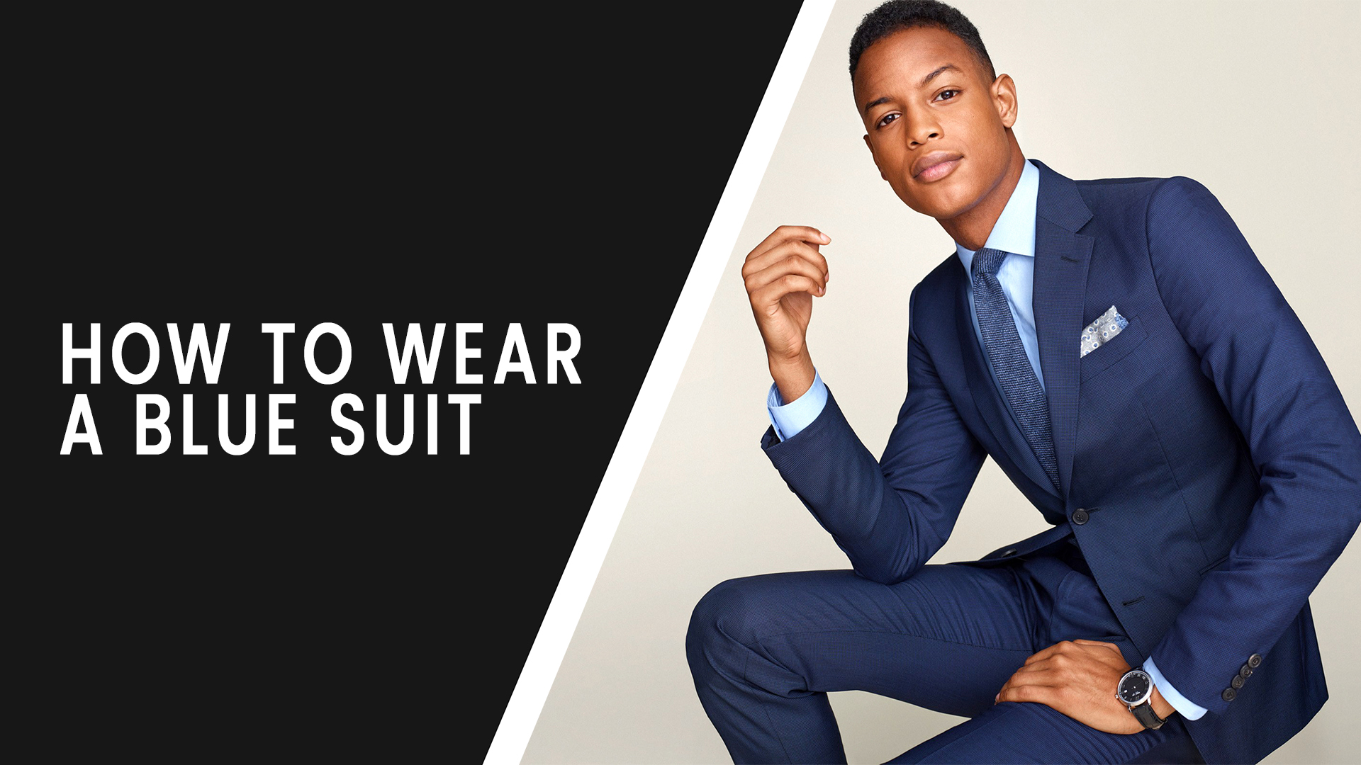 how to wear a blue suit cover